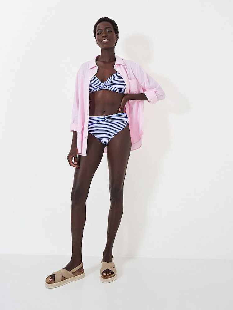 Crew Clothing Blue Twist Bikini Bottoms - Image 1 of 3 Crew Clothing Blue Twist Bikini Bottoms - Image 1 of 3