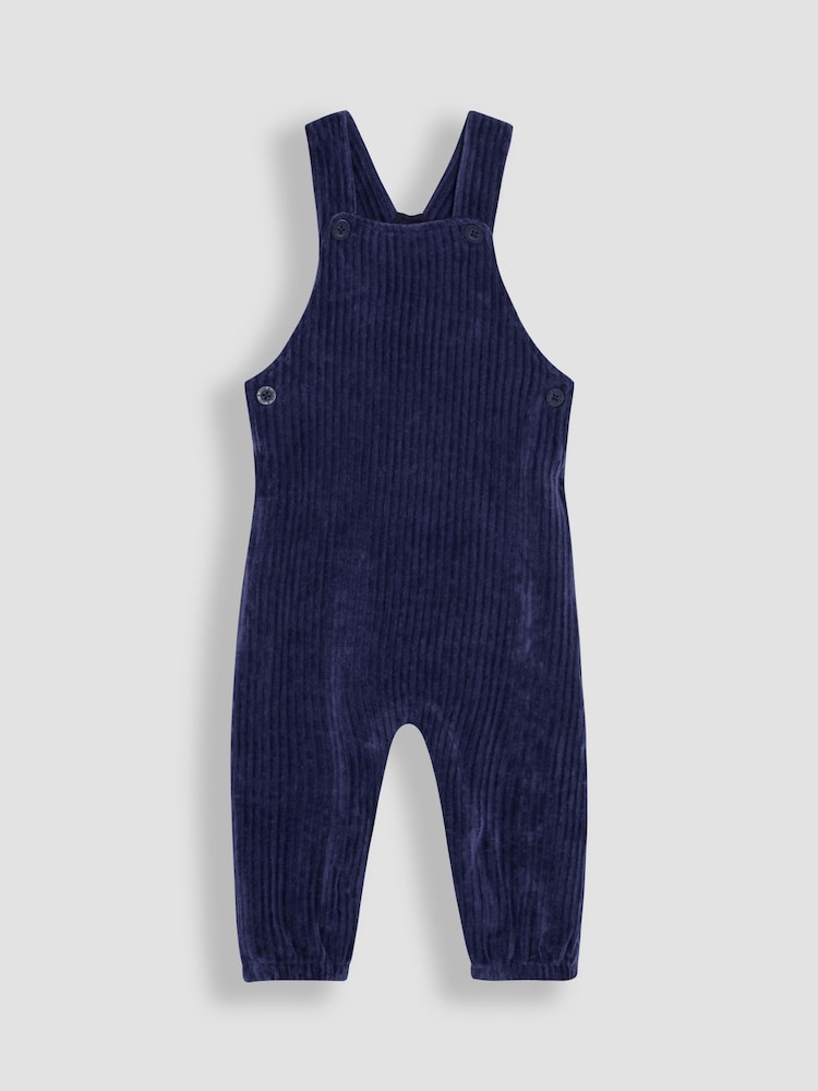 JoJo Maman Bébé Navy Appliqué Dungarees & Print Top Set - Image 2 of 7
