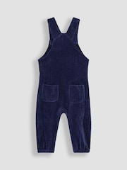 JoJo Maman Bébé Navy Appliqué Dungarees & Print Top Set - Image 3 of 7