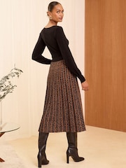 Love & Roses Black Knitted Midi Dress - Image 4 of 4