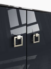 Frank Olsen Midnight Black 1 Lyra Four Door SMART Sideboard - Image 5 of 9