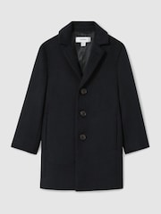 Reiss Navy Gable 9-13 yrs Single Breasted Overcoat - Image 2 of 6