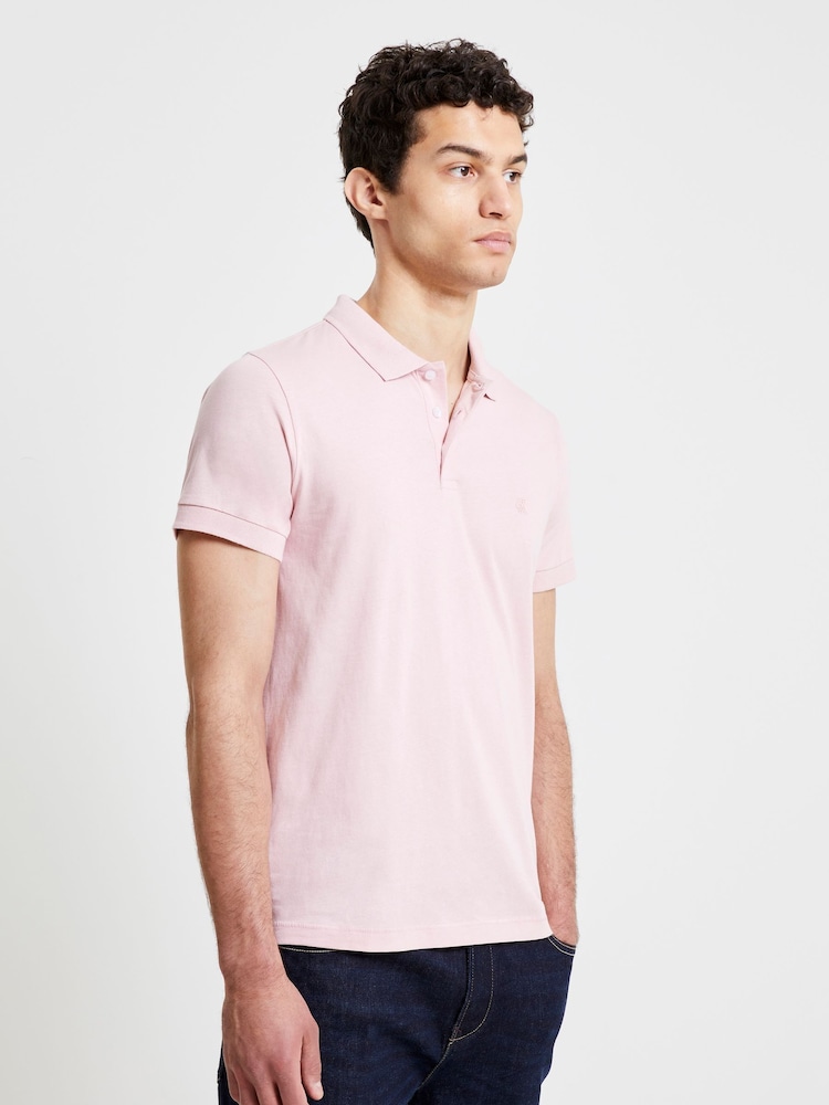 French Connection Pink 100% Cotton Signature Polo Shirt - Image 1 of 3