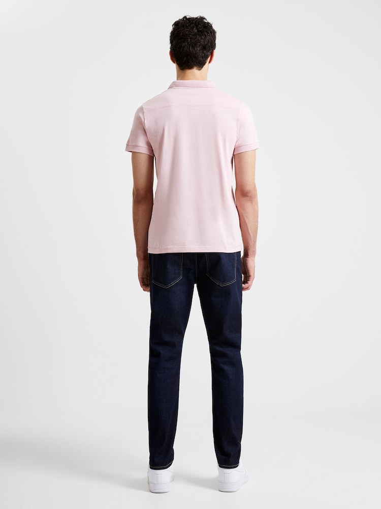 French Connection Pink 100% Cotton Signature Polo Shirt - Image 2 of 3