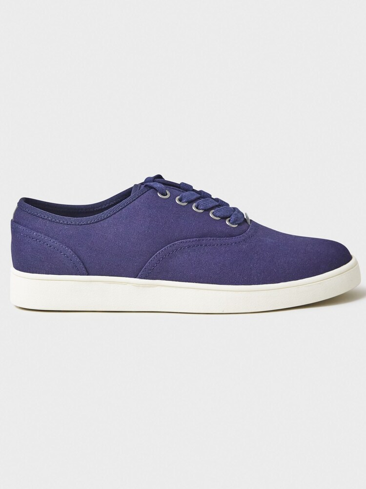 Crew Clothing Laced Canvas Oxford Trainer - Image 1 of 5