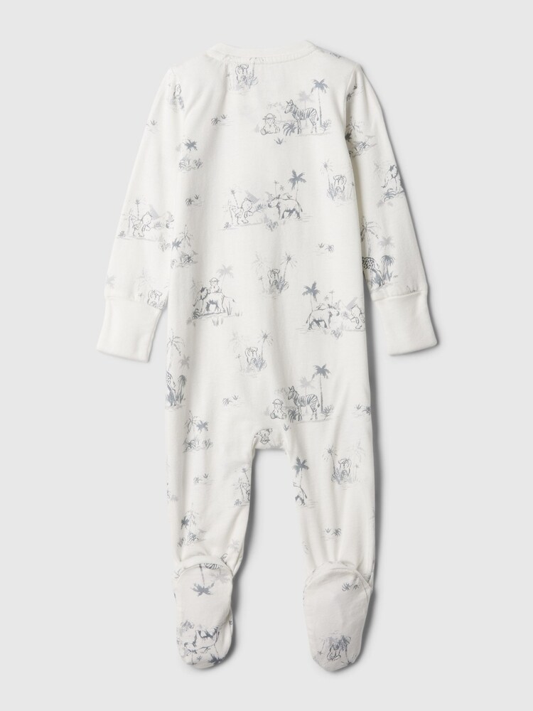 Gap White Organic Cotton First Favourites Sleepsuit (Newborn-9mths) - Image 2 of 3