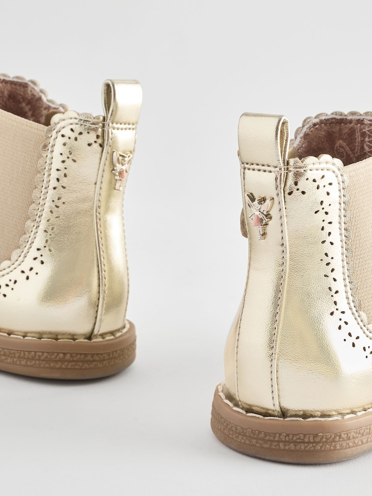 Gold Wide Fit (G) Chelsea Ankle Boots - Image 6 of 6