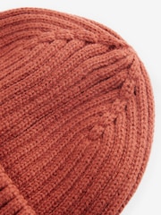 Rust Brown Varsity Beanie Hat (1-16yrs) - Image 3 of 3