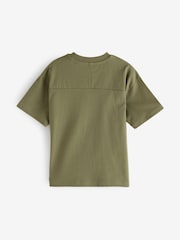 Khaki Green Relaxed Fit Short Sleeve Utility 100% Cotton T-Shirt (3-16yrs) - Image 2 of 4