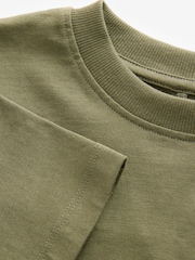 Khaki Green Relaxed Fit Short Sleeve Utility 100% Cotton T-Shirt (3-16yrs) - Image 4 of 4