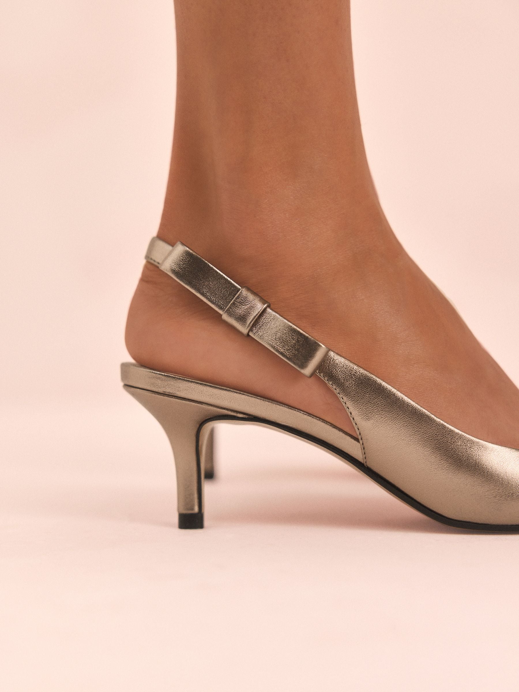 Buy Gold Tabitha Simmons Dela Leather Slingback Point Heels from Next USA
