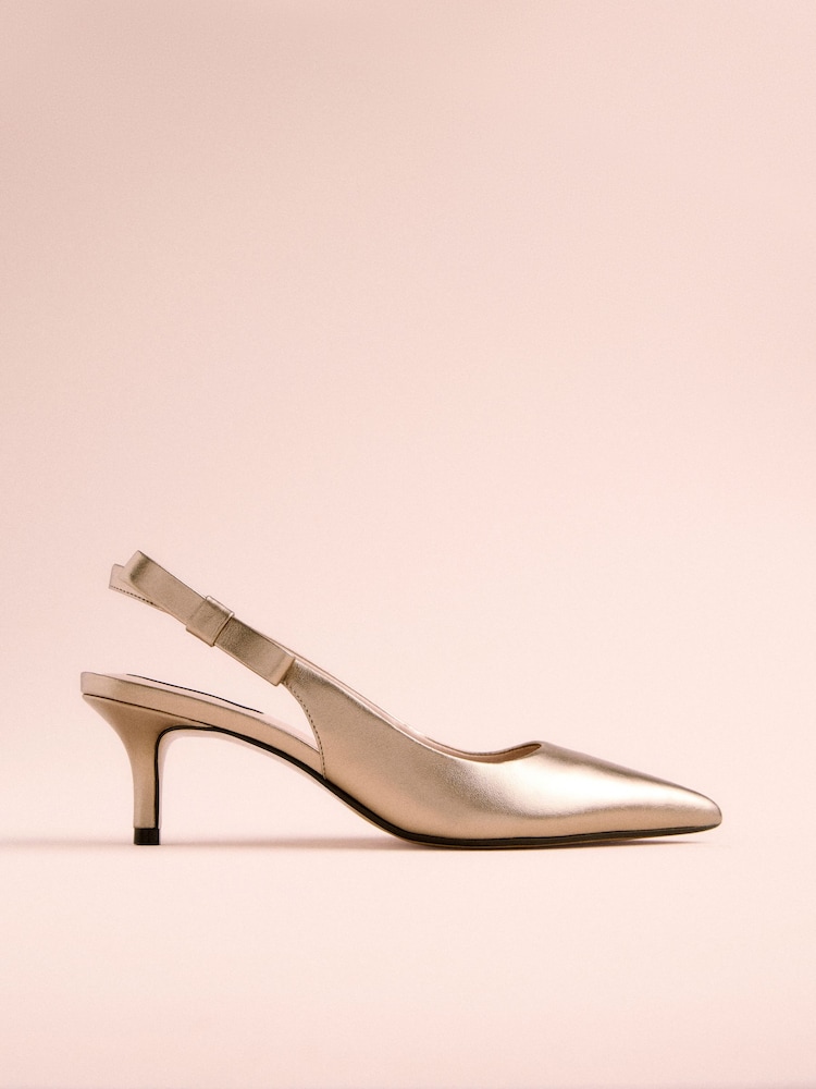 Sandales à Talons Avec Lanière Cheville Tabitha Simmons - Or - Taille US 9.5 - Fabriqué En Italie