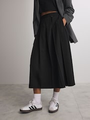 Black Pleated Midi Skirt - Image 2 of 8