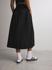 Black Pleated Midi Skirt - Image 3 of 8