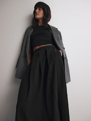 Black Pleated Midi Skirt - Image 4 of 8