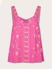 Monsoon Pink Kiran Embroidered Camisole - Image 5 of 5
