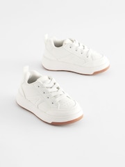 White Brite Wide Fit (G) Elastic Lace Trainers - Image 1 of 5