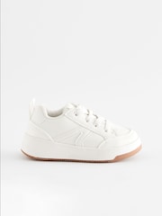 White Brite Wide Fit (G) Elastic Lace Trainers - Image 2 of 5