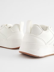 White Brite Wide Fit (G) Elastic Lace Trainers - Image 3 of 5