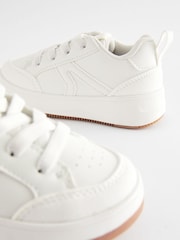 White Brite Wide Fit (G) Elastic Lace Trainers - Image 4 of 5
