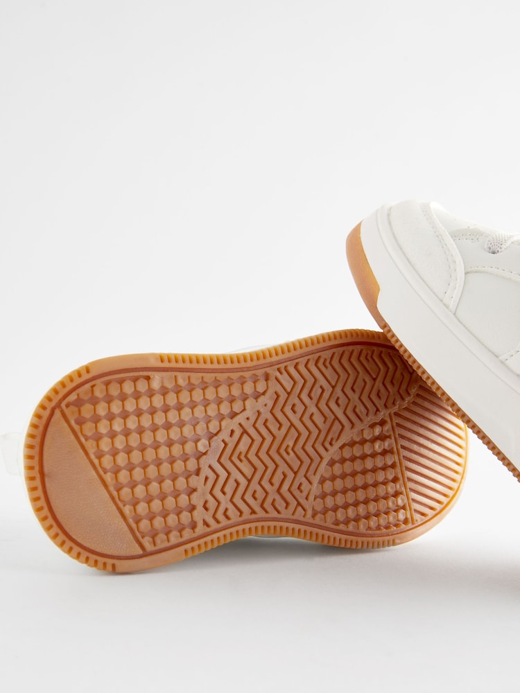 White Brite Wide Fit (G) Elastic Lace Trainers - Image 5 of 5