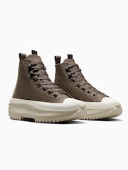 Converse Brown Leather Run Star Hike Trainers - Image 7 of 11