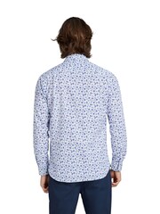 Raging Bull Blue 100% Cotton Long Sleeve Flower Pattern Poplin Shirt - Image 3 of 8