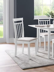 Julian Bowen White Coast Dining Chairs Set Of 2 - Image 12 of 17