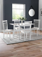 Julian Bowen White Coast Dining Chairs Set Of 2 - Image 15 of 17