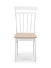 Julian Bowen White Coast Dining Chairs Set Of 2 - Image 4 of 6