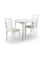 Julian Bowen White Coast Dining Chairs Set Of 2 - Image 5 of 6