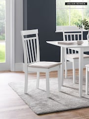 Julian Bowen White Coast Dining Chairs Set Of 2 - Image 8 of 17