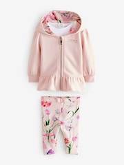 Baker by Ted Baker Pink 3 Piece Cardigan & Legging Set - Image 6 of 11