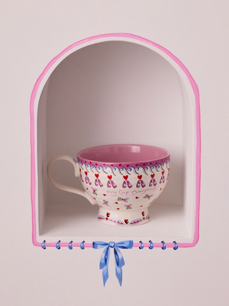 Cath Kidston Set of 4 Pink Hug Mugs - Image 1 of 4