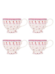 Cath Kidston Set of 4 Pink Hug Mugs - Image 2 of 4