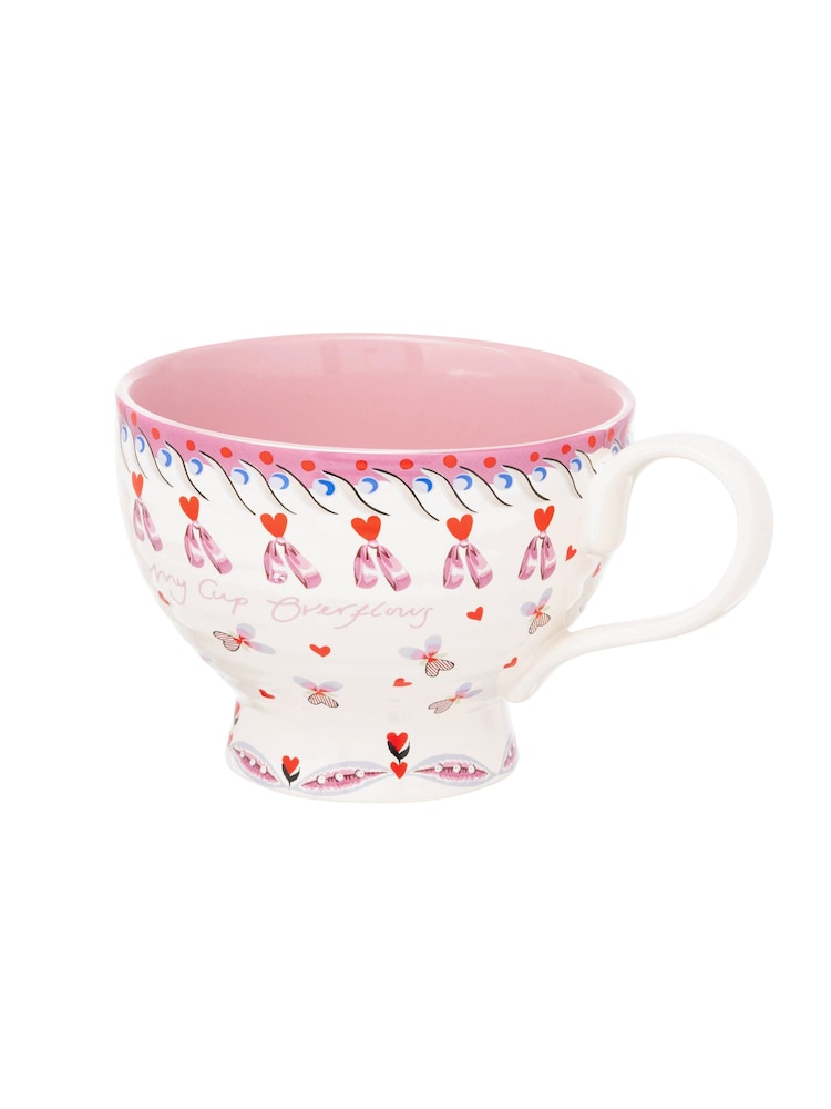 Cath Kidston Set of 4 Pink Hug Mugs - Image 4 of 4