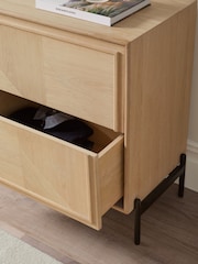 Jasper Conran London Whitewashed Oak Aden Wide Wide Chest of Drawers - Image 3 of 8