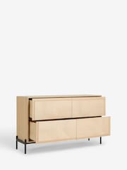 Jasper Conran London Whitewashed Oak Aden Wide Wide Chest of Drawers - Image 5 of 8