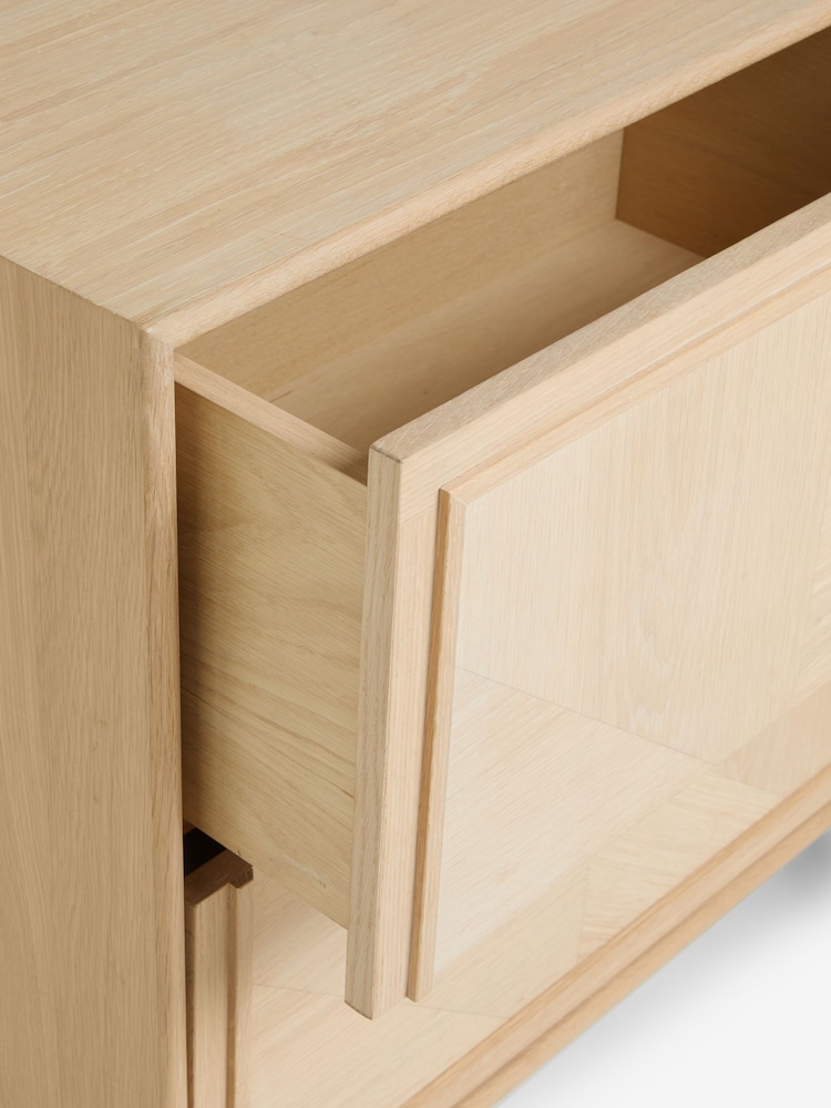 Jasper Conran London Whitewashed Oak Aden Wide Wide Chest of Drawers - Image 8 of 8 Jasper Conran London Whitewashed Oak Aden Wide Wide Chest of Drawers - Image 8 of 8
