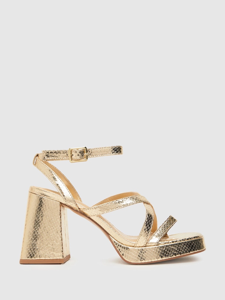 Schuh Star Strappy Platform Heels - Image 1 of 4