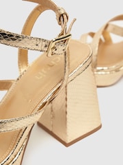 Schuh Star Strappy Platform Heels - Image 4 of 4