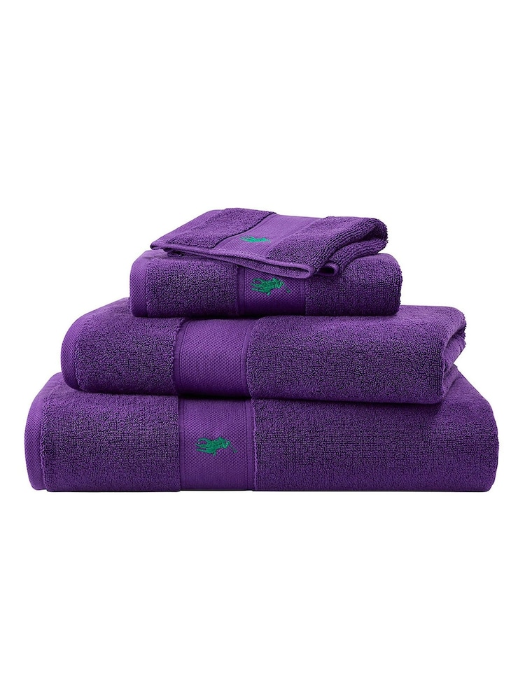 Ralph Lauren Chalet Purple Polo Player Towel - Image 1 of 4 Ralph Lauren Chalet Purple Polo Player Towel - Image 1 of 4
