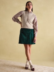 Joules Harper Cream Floral Pussybow Tie Blouse - Image 5 of 6