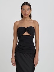 4th & Reckless Black INDI Bandeau Gathered Seam Top - Image 3 of 4