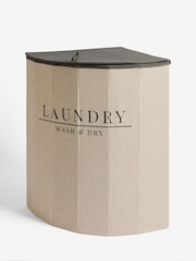 Cream Country  Laundry Corner Hamper Basket - Image 4 of 4
