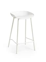 Julian Bowen Set of 2 White Renzo Bar Stools - Image 4 of 6