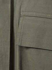 Reiss Khaki Milly Pleated Belted Mini Dress - Image 5 of 5