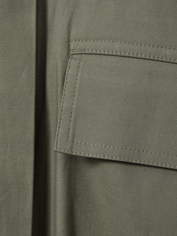 Reiss Khaki Milly Pleated Belted Mini Dress - Image 5 of 5