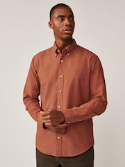 Dark Green/Tan Brown/Navy Blue 100% Cotton Long Sleeve Oxford Shirts 3 Pack - Image 3 of 13