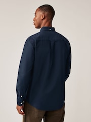 Dark Green/Tan Brown/Navy Blue 100% Cotton Long Sleeve Oxford Shirts 3 Pack - Image 7 of 13
